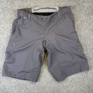 Vintage FOX‎ Racing Mountain Bike Padded Cargo Shorts Mens 36 Gray MTB Riding